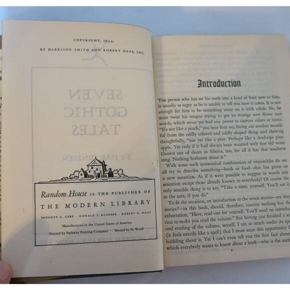 SEVEN GOTHIC TALES Isak Dinesen 1934 Hardcover Dust Jacket Modern Library Witch - Picture 7 of 12